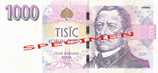 Czech Currency - koruna - banknote 1000
